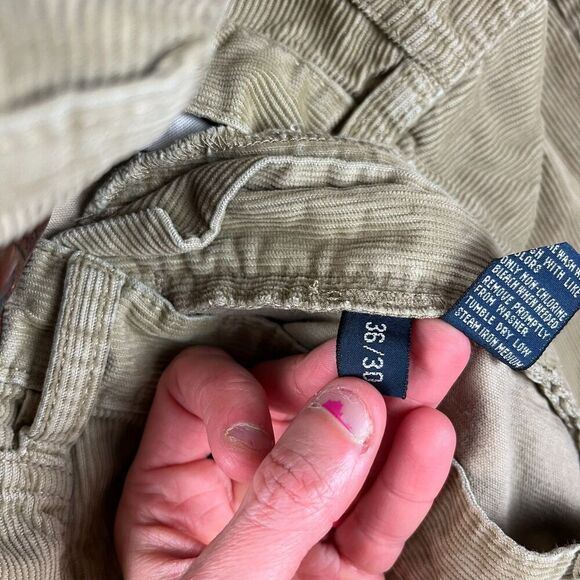 Vtg Polo Ralph Lauren Corduroy Men's 36X30 Pants Flat Front Brown Straight - Picture 5 of 12